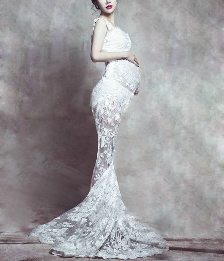 New Sleeveless Sexy retro lace Mermaid Lace Bride Wedding Dress Vintage Lace Mermaid Maternity Dress 