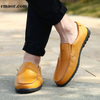 Mens Casual Shoes Genuine Leather Men Casual Shoes Luxury Brand Mens Loafers Moccasins Breathable Slip on Black Driving Shoes 
