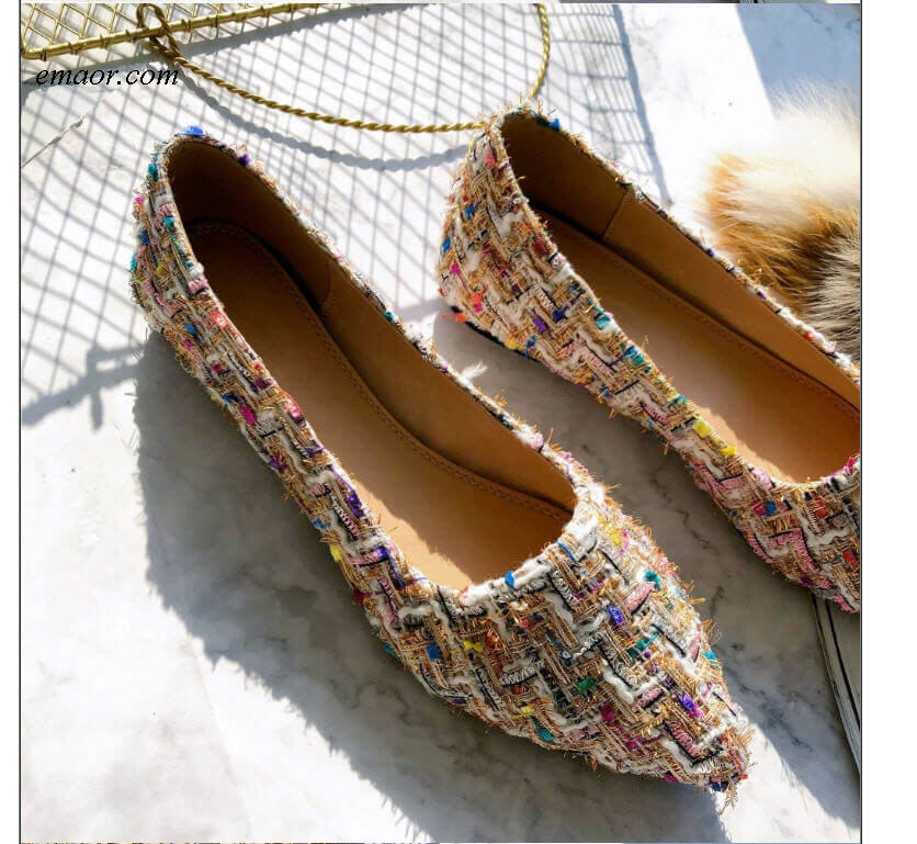 Flat Mules Shoes Cozy Weave Peas Boat Shoes Women's Designer Nurse Lazy Slip on Loafers Pointy Shallow Mocassin Femme Lady Multi-color Flat Oxfords Flat Mules Shoes