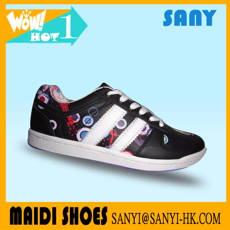 Jinjiang New Brand SANY's Stylish Custom Black Skate/Skateboard Shoes for Woman