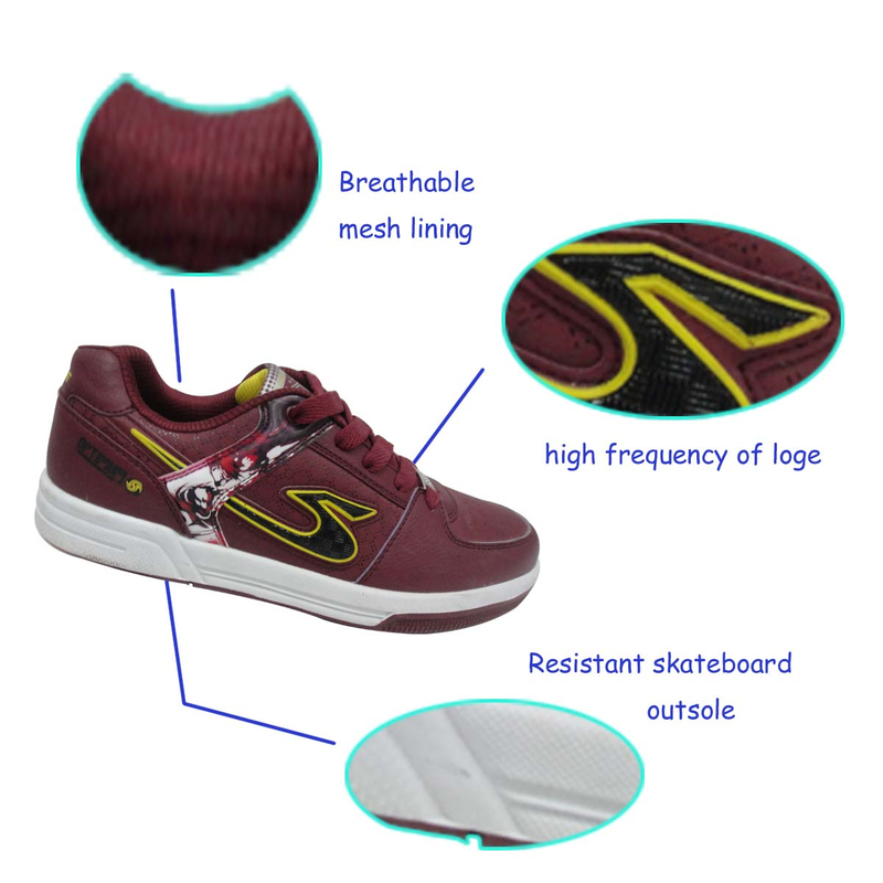 popular pu skate shoes power shoes high skateboard shoes from quanzhou