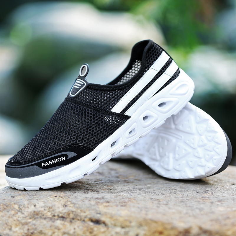 2018 The new hot style fashion breathable couple net cloth shoes A pedal of men and women A lazy person shoes