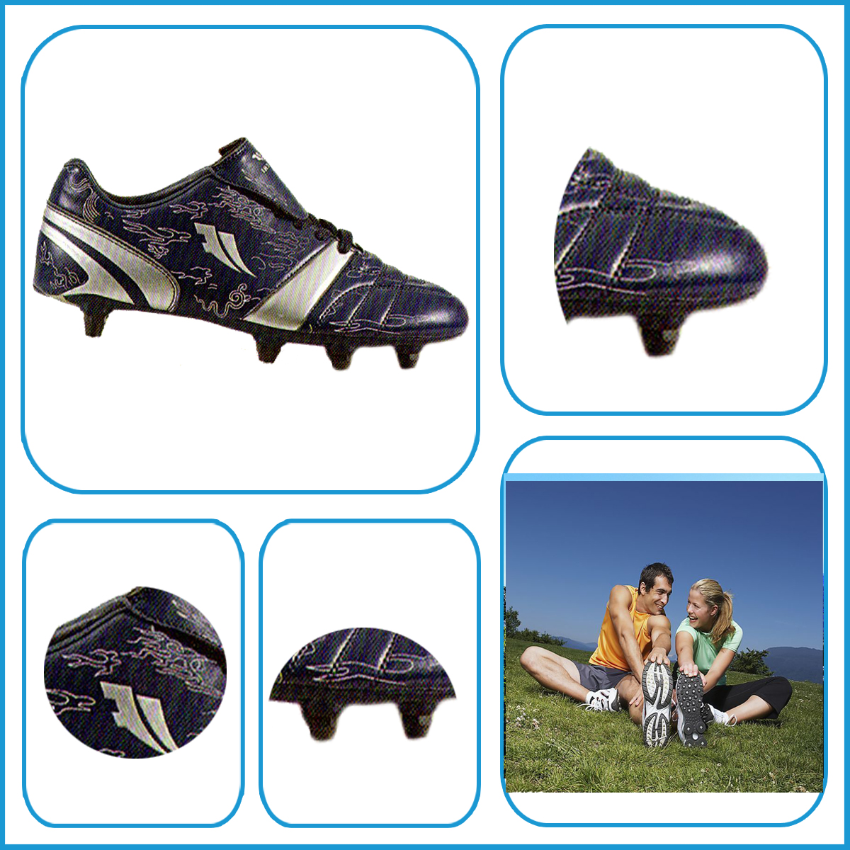 Newest Design Men Outdoor Football Sport Shoe china factory