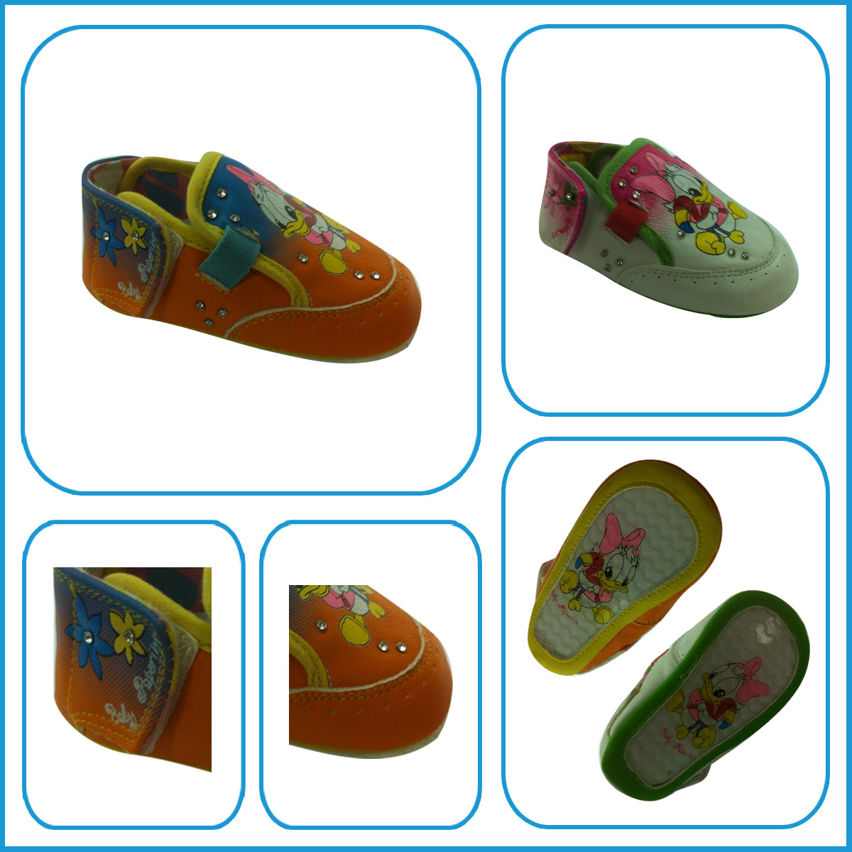 Stylish Colorful slip-on Cartoon Comfortable Printed Baby Shoes with Crystal from factory