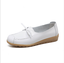 Women's fashion Flat PU Shoes Four seasons Casually collocation casual shoes leather peas shoes for lady