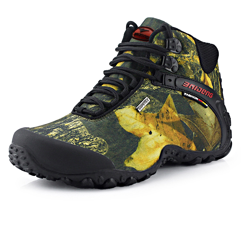 brand Hiking Shoes 2018 French the hot selling trekking shoes for men Camouflage high help outdoor climbing shoes