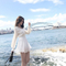 2018 spring and summer new female Korean small incense wind beach dress white fairy skirt Lulus same style dress chiffon dress