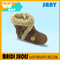 Classical Design Embroidery Stylish Winter Fashion Comfortable Brown Fur Infant Baby Boots