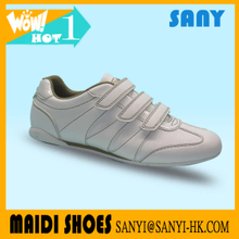 Hot Arrival Concise Soft White PU Upper Casual Sport Shoes with EVA&amp;Rubber Outsole Exported from China