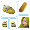 2017 Fashion Stylish Yellow Baby Flat Sandal Squeaky Shoes With Cute Cartoon Ornaments On Hot Sales