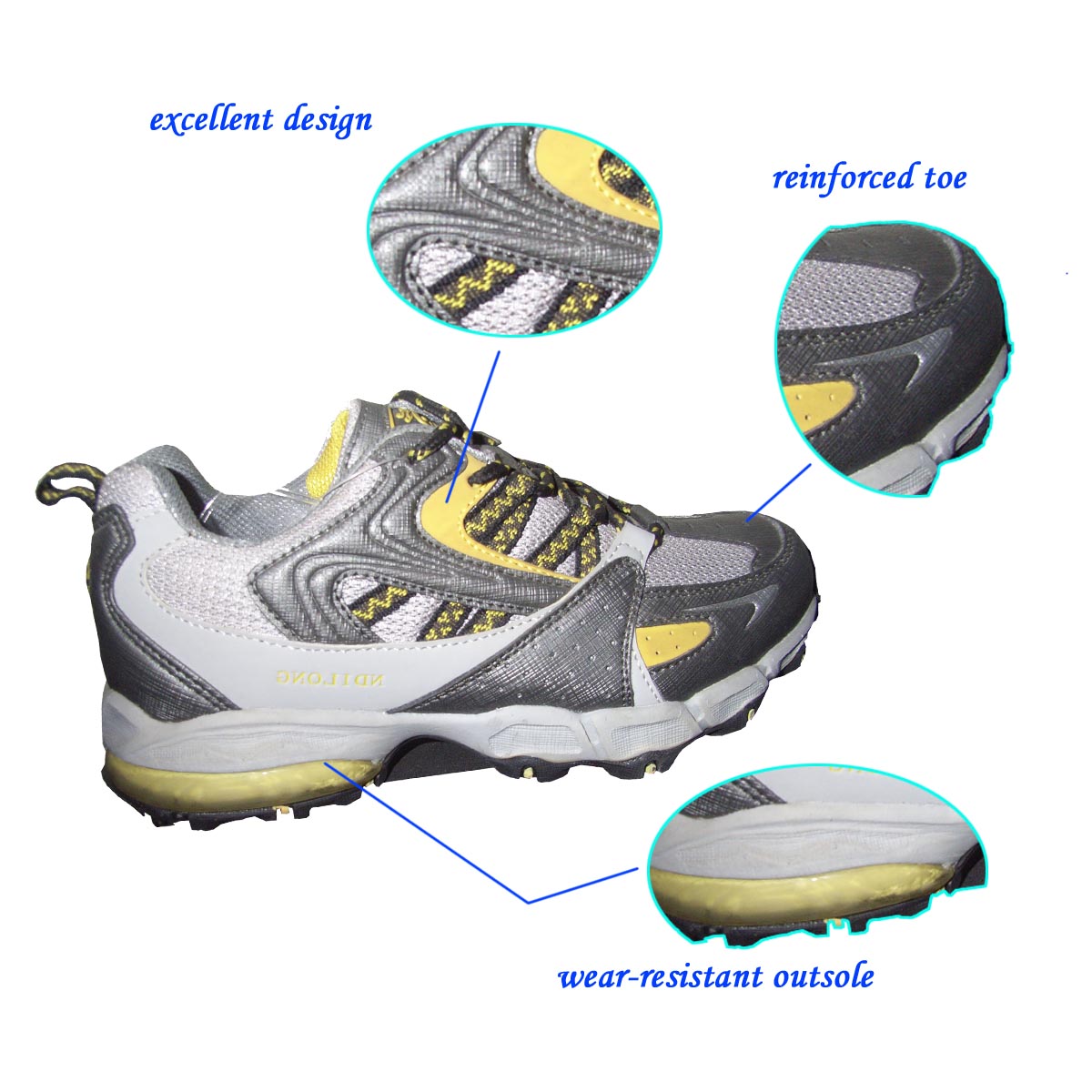 Chinese Factory Price Fashionable Unisex Hiking Shoes of High Quality with Durable Outsole