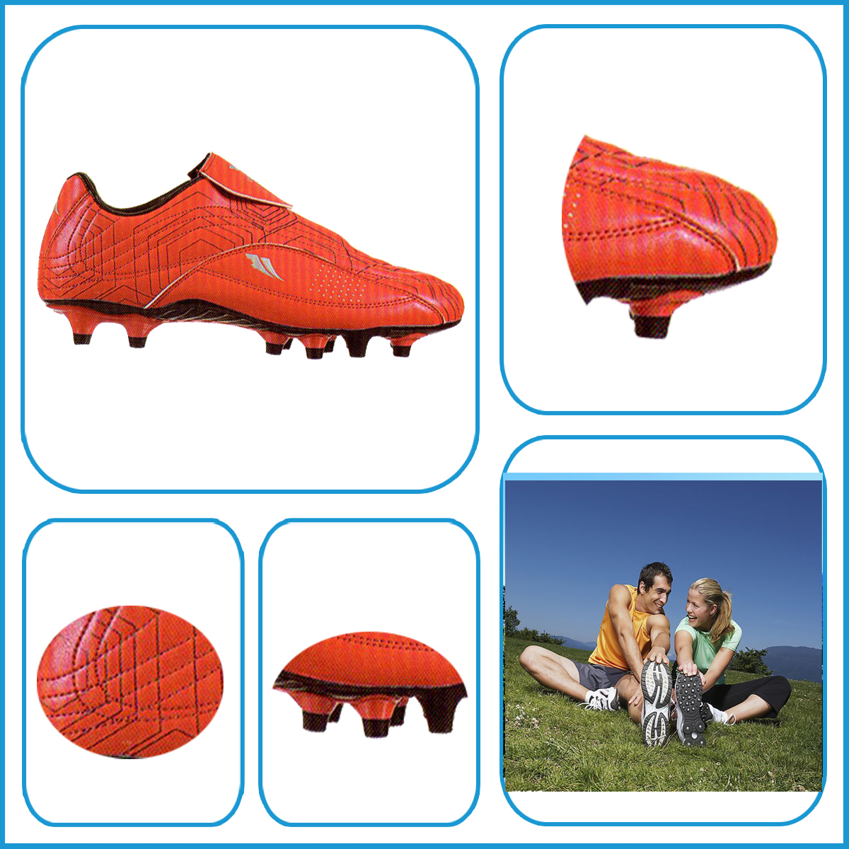 Best Selling Men Cool Black Ratent PU Soccer Football Shoe with Top Quality TPU Outsole Accept OEM ODM