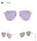 new Fashion Metal Cat Eye Sunglasses Classic Twin-Beams Rose Gold Frame Sun Glasses for Women's Mirror Flat Retro Sunglasses men's