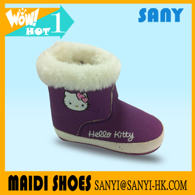 Wholesale Kid Boots Soft Fur Sheepskin Baby Shoes For Winter