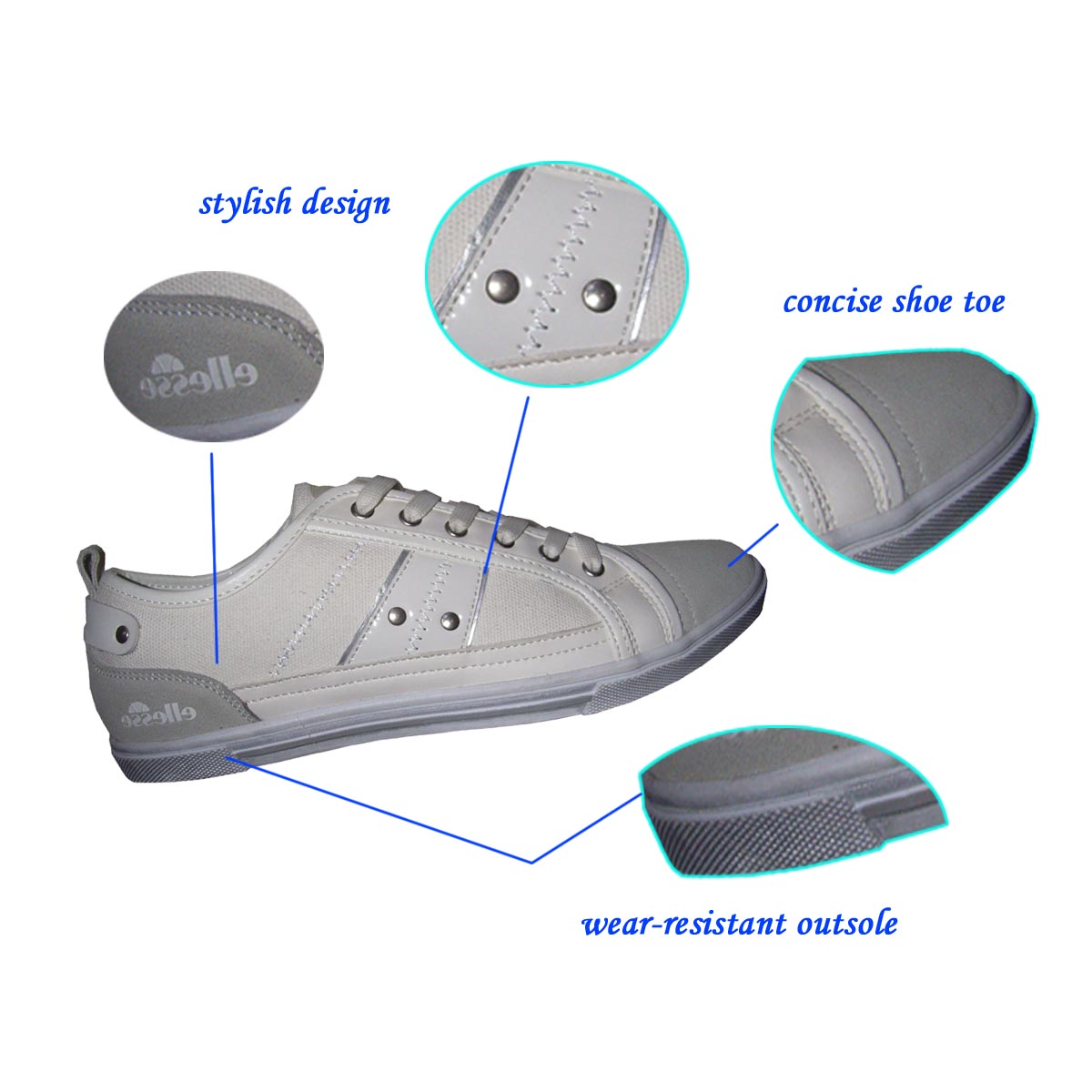 Chinese Hottest Cheap Men's White Canvas Casual Shoes with Fold-resistant Rubber Outsole popularity casual shoes