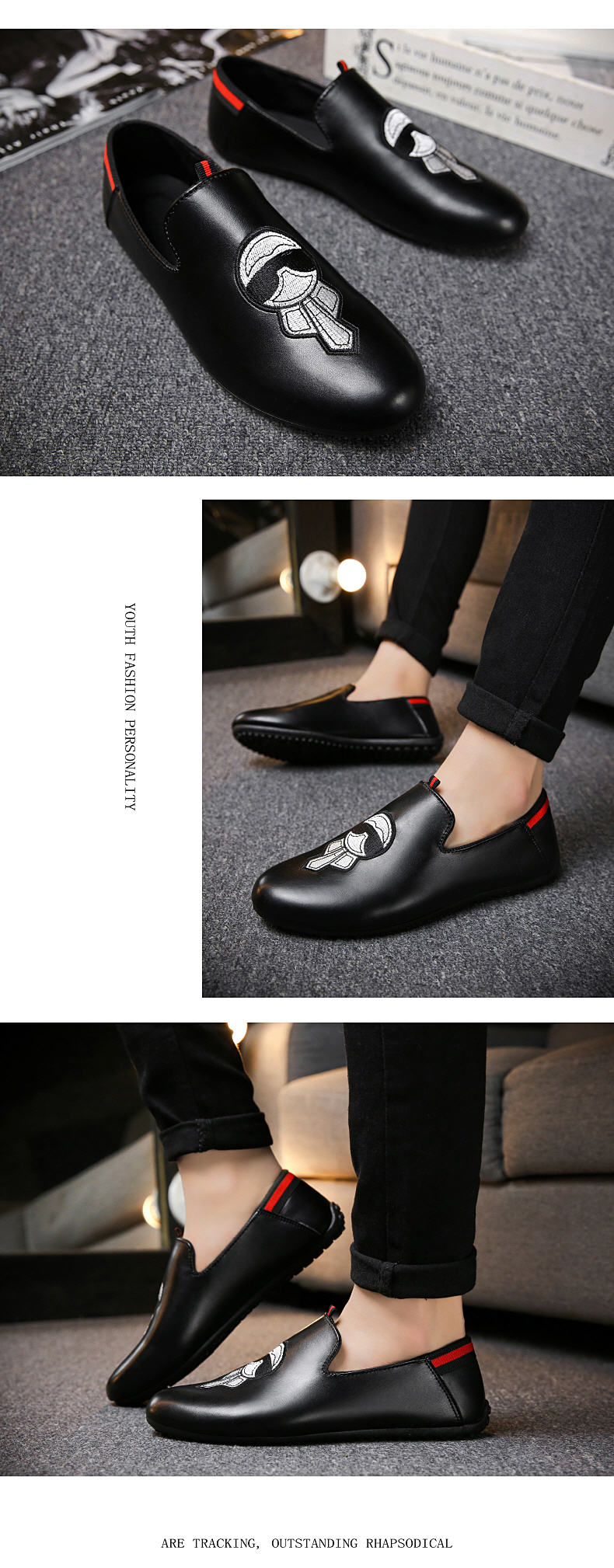 Casual Men Shoes Slip-On Loafers Fashion Leather Spring and Autumn ...