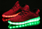 sneakers casual shoes 3D fly woven fashion LED light shoes couple casual shoes sport running shoes walking shoes led usb 