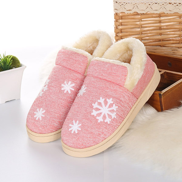 Women Winter Home Slippers Shoes Non-slip Soft Indoor Bed Winter Warm ...