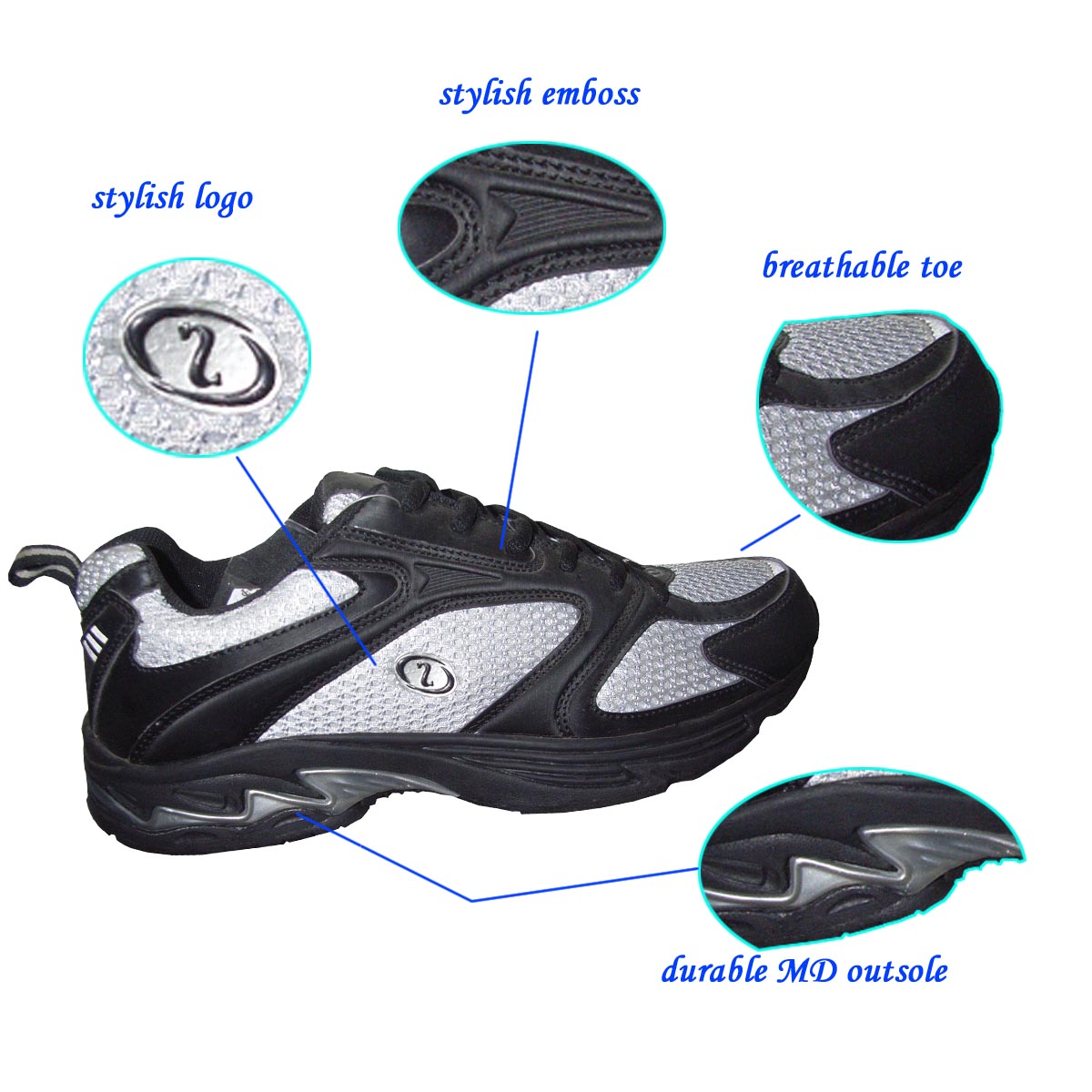 Wholesale men sports shoes manufacturer in china durable cheap sports shoes