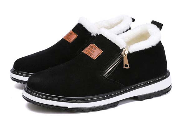 New Keep Warm Winter Male Boots Fashion Black Men's Boots Designer Winter Shoes Men Warm Short Plush Casual Fur Boots Men 2019