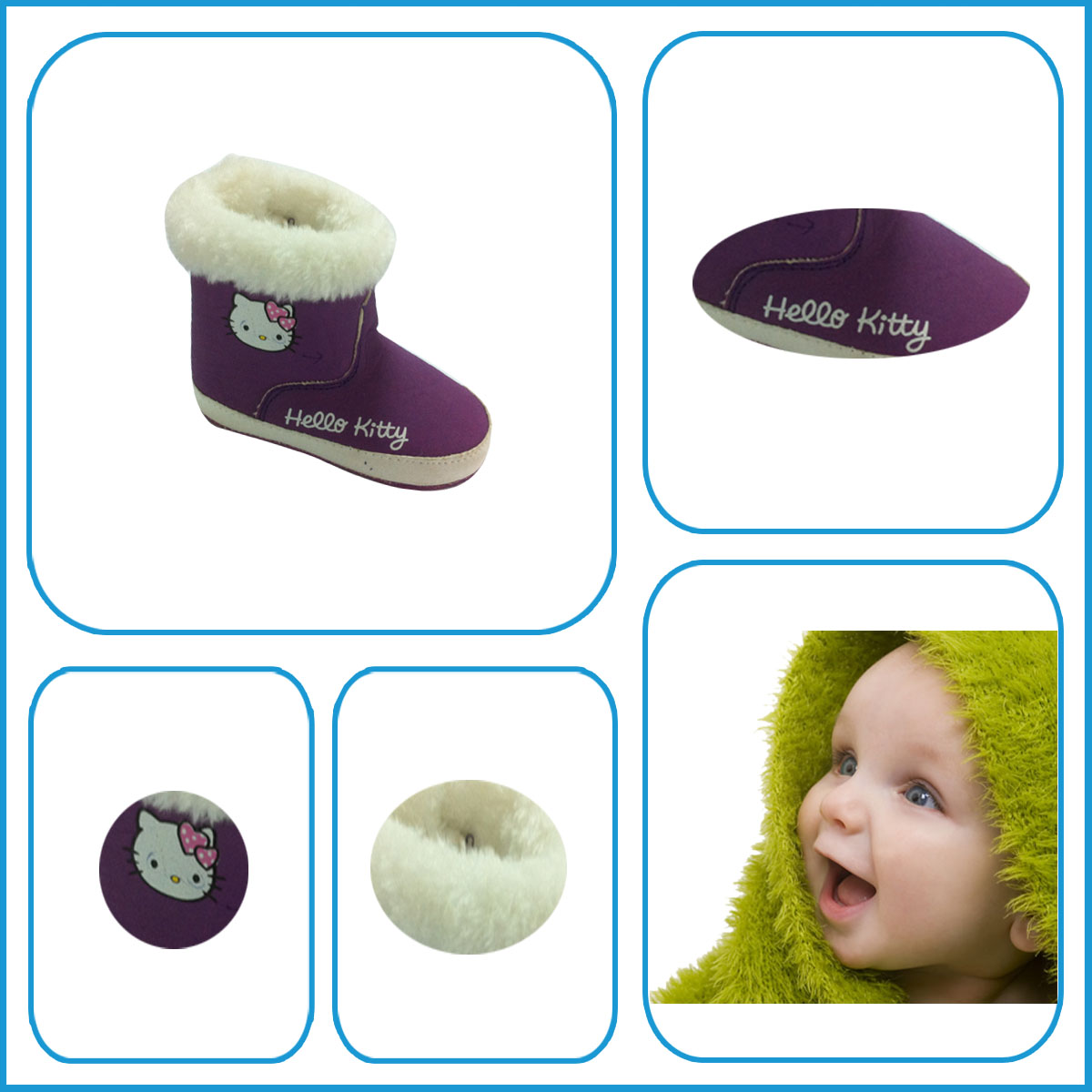 Wholesale Kid Boots Soft Fur Sheepskin Baby Shoes For Winter