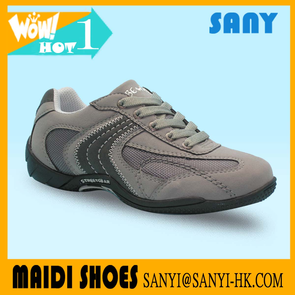 Best Selling Mens Top Casual Shoes with Leather and Mesh Upper Exported from Chinese Market