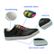 Wholesale fashion Classic Stylish Black PU Casual Skate Shoe with colorful shoelace for Woman