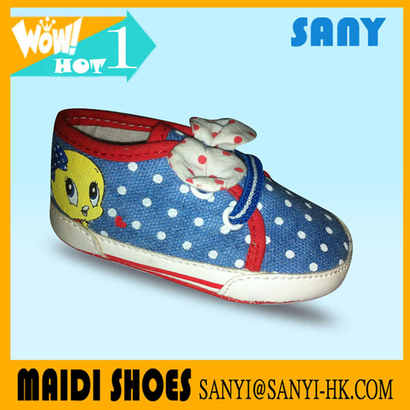 Hot Selling Cartoon Prewalker Bow baby shoes wholesale china factory