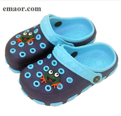 Garden Shoes Summer Little Boys Girls Mules And Clogs Hollow Children Slipper Cartoon Frog PU Shower Kids Beach Sandals 