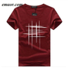 Men's T-Shirts Summer Short Sleeve Simple Creative Design Line Cross Print Breathable Mens Cotton T-shirts