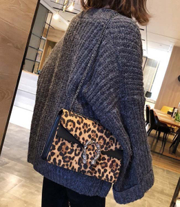 Womens Metallic Leopard Fashion Clutches Evening Bag Handbags Designer Crossbody Bags for Women 