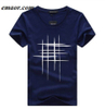 Men's T-Shirts Summer Short Sleeve Simple Creative Design Line Cross Print Breathable Mens Cotton T-shirts