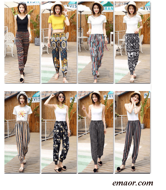 Baggy Summer Pants Loose Trousers High Waisted Dress Pants Close The Foot Loose Fit Trousers Womens Ankle Pants