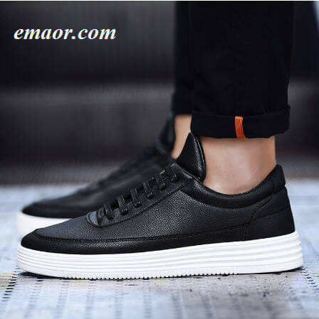 Mens Casual Shoes Soft Leather Breathable Comfortable Flat Fashion Brand Men's White Sneakers