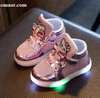 Children Luminous Shoes New Girls Sport Running Shoes Baby Flashing Lights Fashion Sneakers Princess Toddler Little Kid LED Sneakers