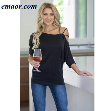 Women T-Shirts Loose Casual Short Sleeves Dew Shoulder Off Sexy Cotton Summer New Solid Tops Fashion Clothings for Girls