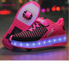 Charging Spring Winter New Fly Led Children's Light-emitting Wheel Shoes Heelys Skating Pulley Shoes Two Wheels