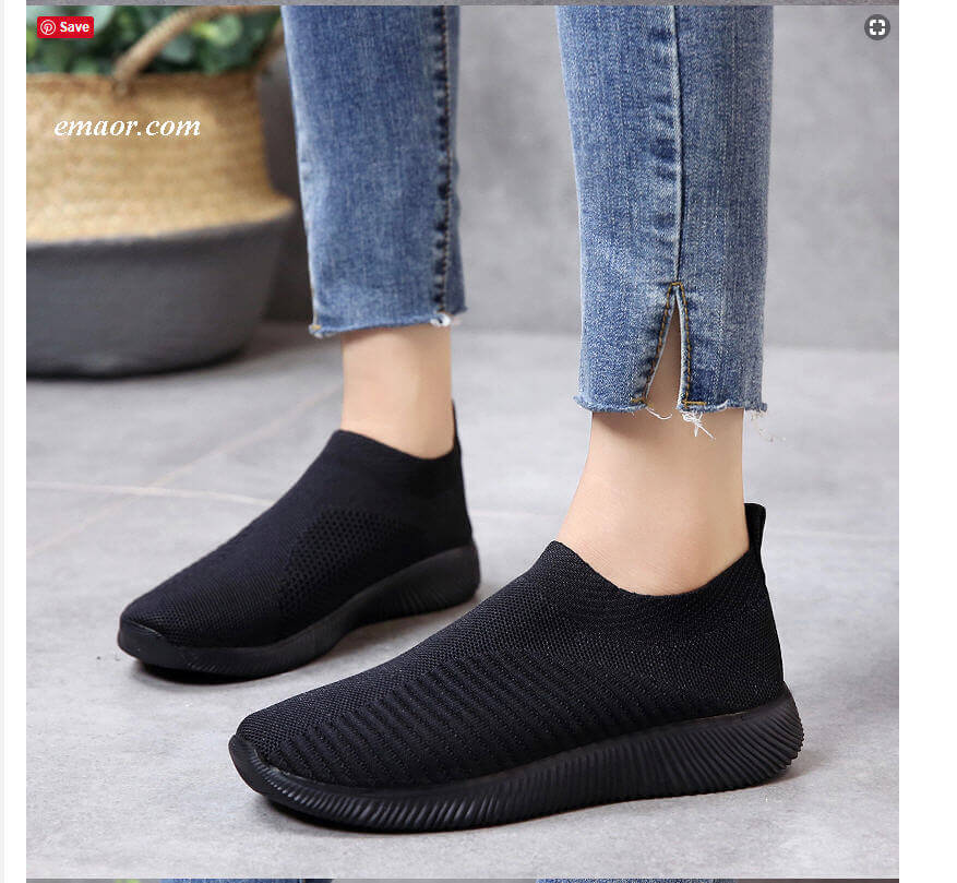 Shoes for People with Flat Feet Rimocy Breathable Air Mesh Flat Heels ...