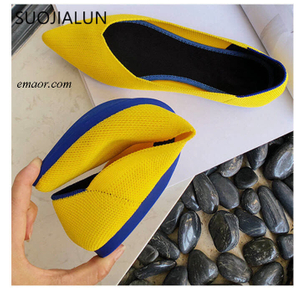 Rothys Flat SUOJIALUN Slip On Flat Loafers Pointed Toe Shallow Ballet Flats Shoes Casual Flat Shoes Ballerina Flats Zapa Rothys Flat 