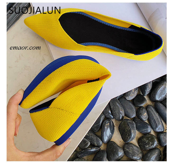 Rothys Flat SUOJIALUN Slip On Flat Loafers Pointed Toe Shallow Ballet Flats Shoes Casual Flat Shoes Ballerina Flats Zapa Rothys Flat 