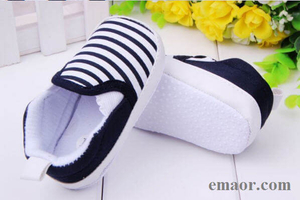 Baby Boys Shoes New Infant Slip-On First Walkers 0-24months Toddler Striped Canvas Sneakers Casual Shoes