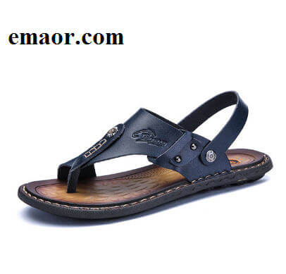 Men'S Sandals Hot Sale Genuine Leather Men Summer Shoes Leisure Slippers Flip-Flops Men Comfortable Soft Footwear