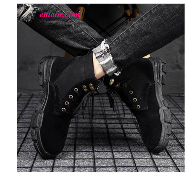  New Spring And Autumn Best Martin Boots Hot Sale Men's in The Fashion Trend Casual Shoes Work Boots