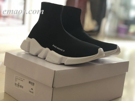  Champion Sock Shoes Brand High Top Men's Sock Shoes Slip On Comfortable Casual Sock Sneakers Shoes Men's Fashion Stretch Mans Footwear Non-slip Sneakers Champion Sock Shoes