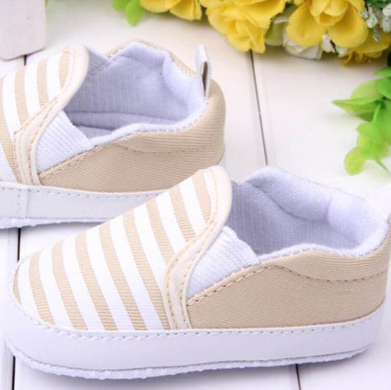 Baby Boys Shoes New Infant Slip-On First Walkers 0-24months Toddler Striped Canvas Sneakers Casual Shoes