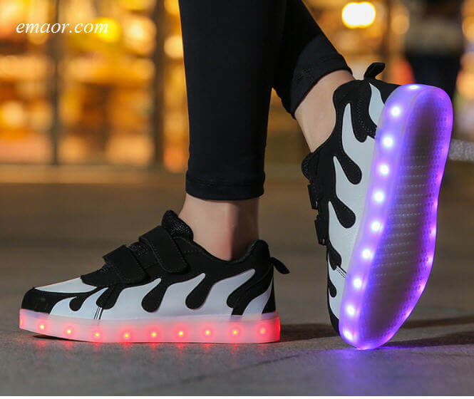 LED Kids Shoes Light Up Led Luminous Shoes Boys Girls Sport Shoes Casual Led Shoes 