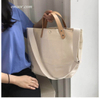 Canvas Totes Cheap Shopping Bags with Zipper Reusable Large Canvas Shopping Bags Foldable Shoulder Bags