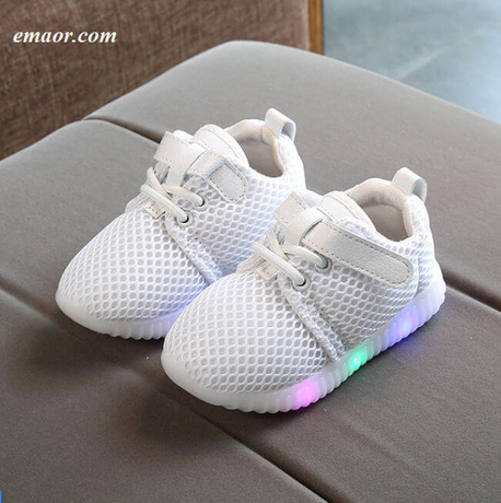 LED Kid's Baby Boy's Girl's Luminous Sneakers Bright Light Up Shoes Sports Running LED Shoes 
