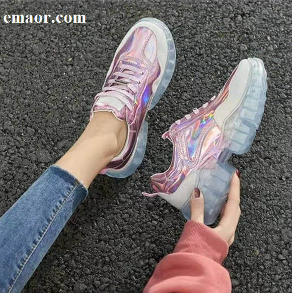 Sports Shoes Crystal Bottom Platform Shoes Women's Sports Shoes Song Qian with The Ins Tide Increased High Super Wild Joker 2019 New Casual Shoes