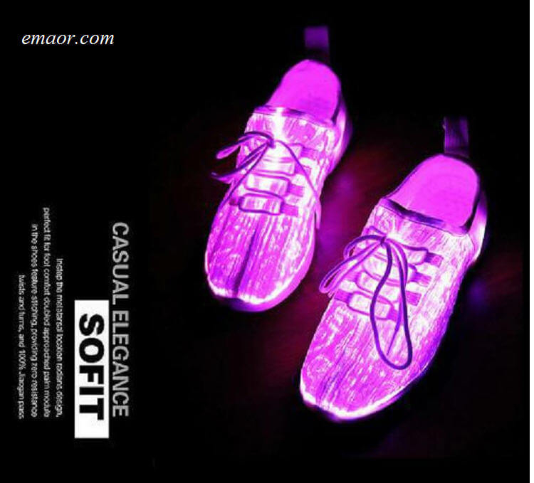  Led Shoes USB Chargeable Glowing Sneakers Fiber Optic White Shoes Party Wedding Shoes